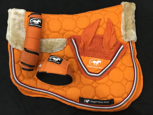 Orange All-purpose Sheepskin Set
